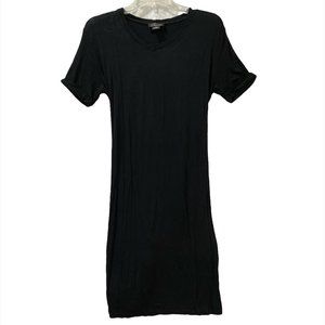 Daily Collection Tee Shirt Dress Midi Woman's L Tie Belt Stretch Knit New